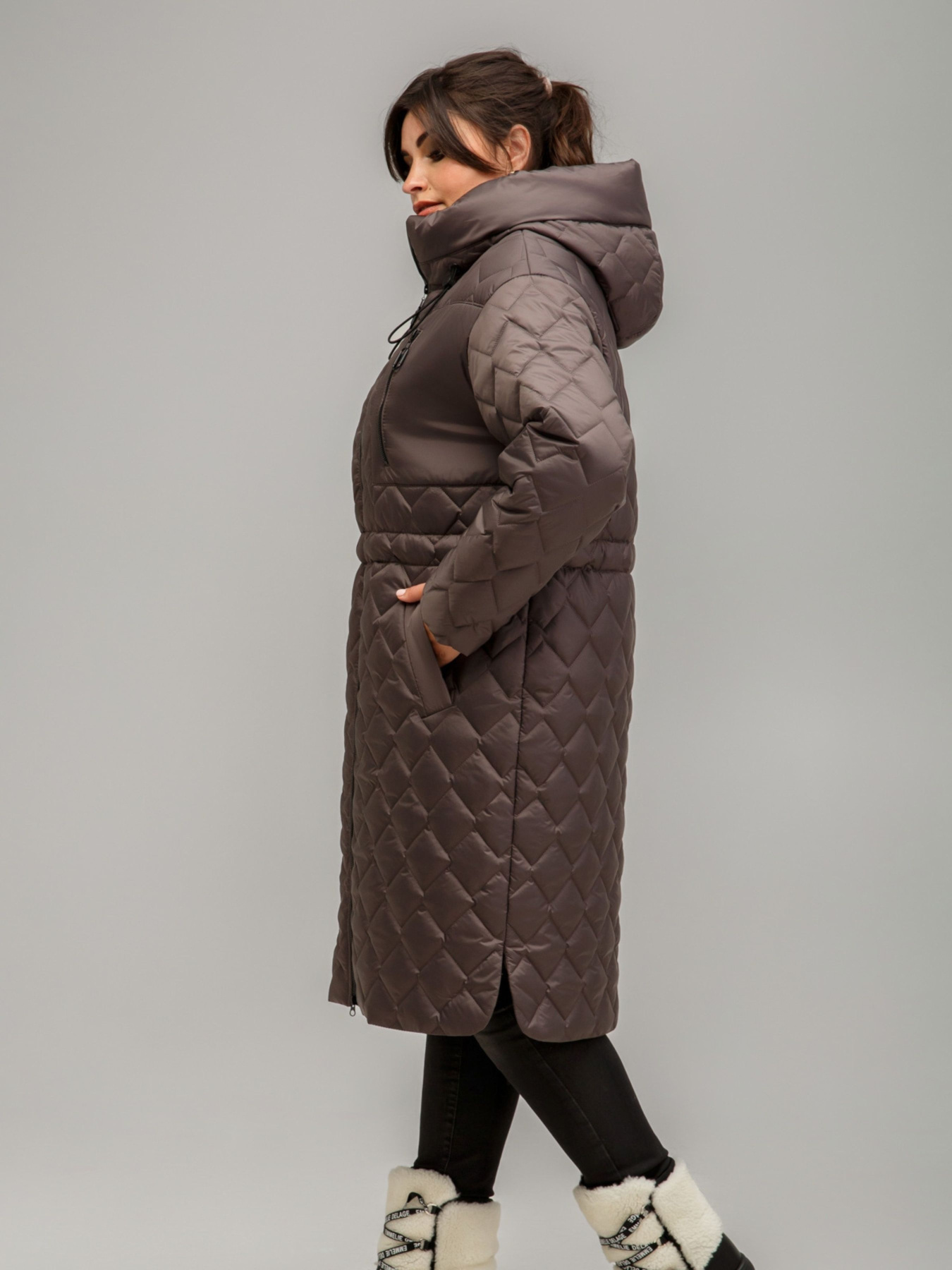 Демисезонная куртка All Posa модель ap101608p-grkij-shokolad Фото