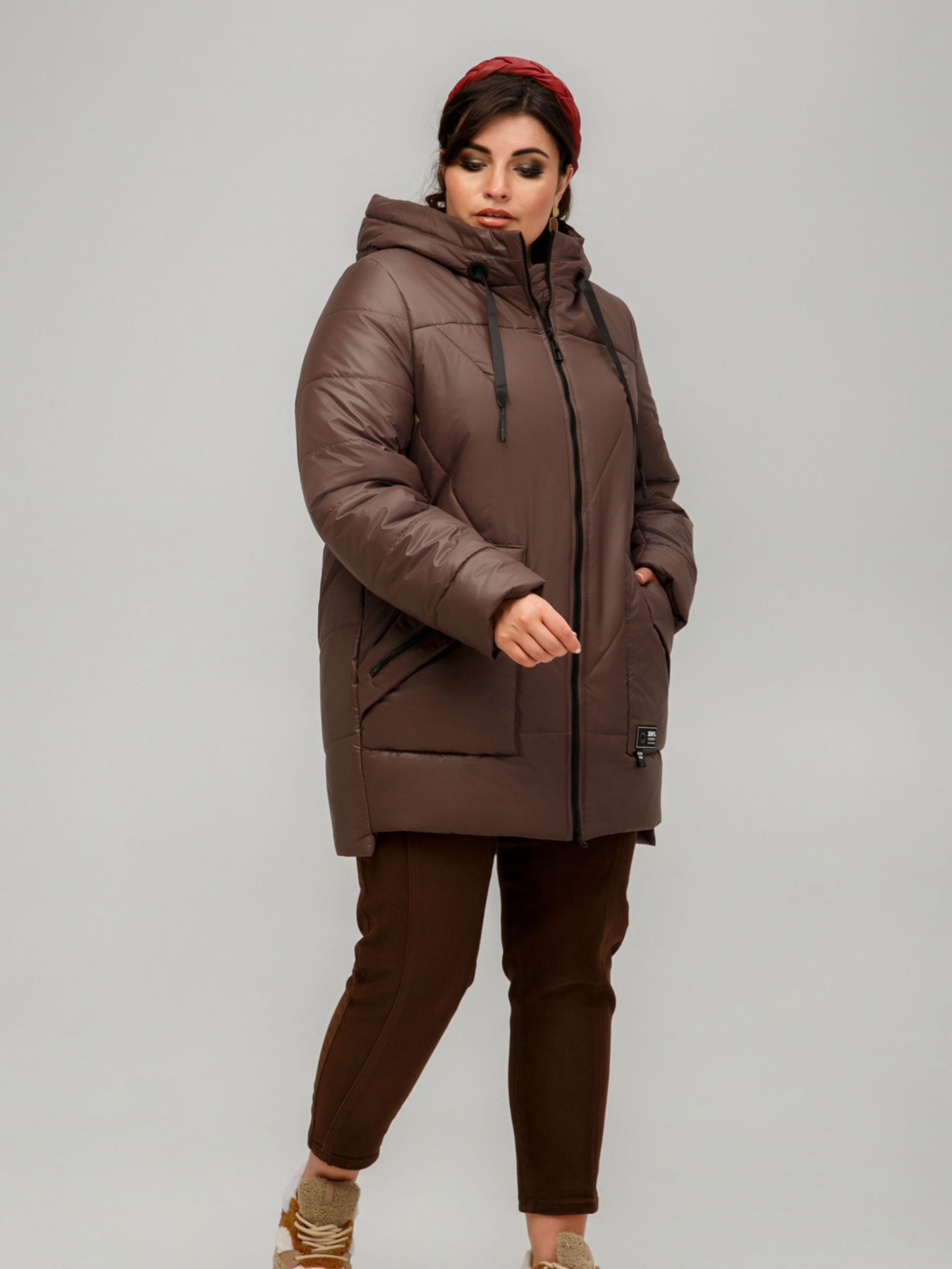 Демисезонная куртка All Posa модель ap101510p-shokolad Фото