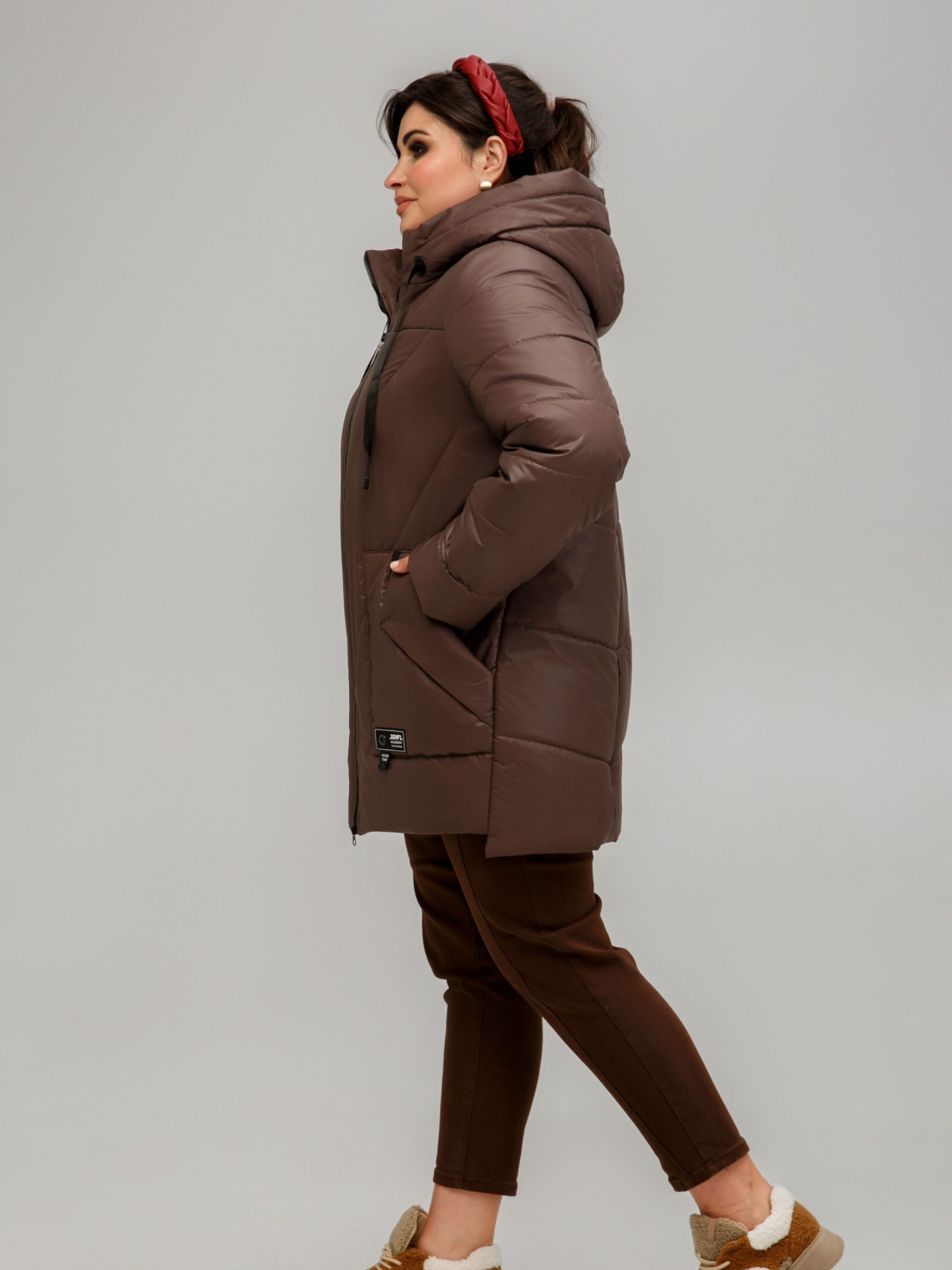 Демисезонная куртка All Posa модель ap101510p-shokolad Фото