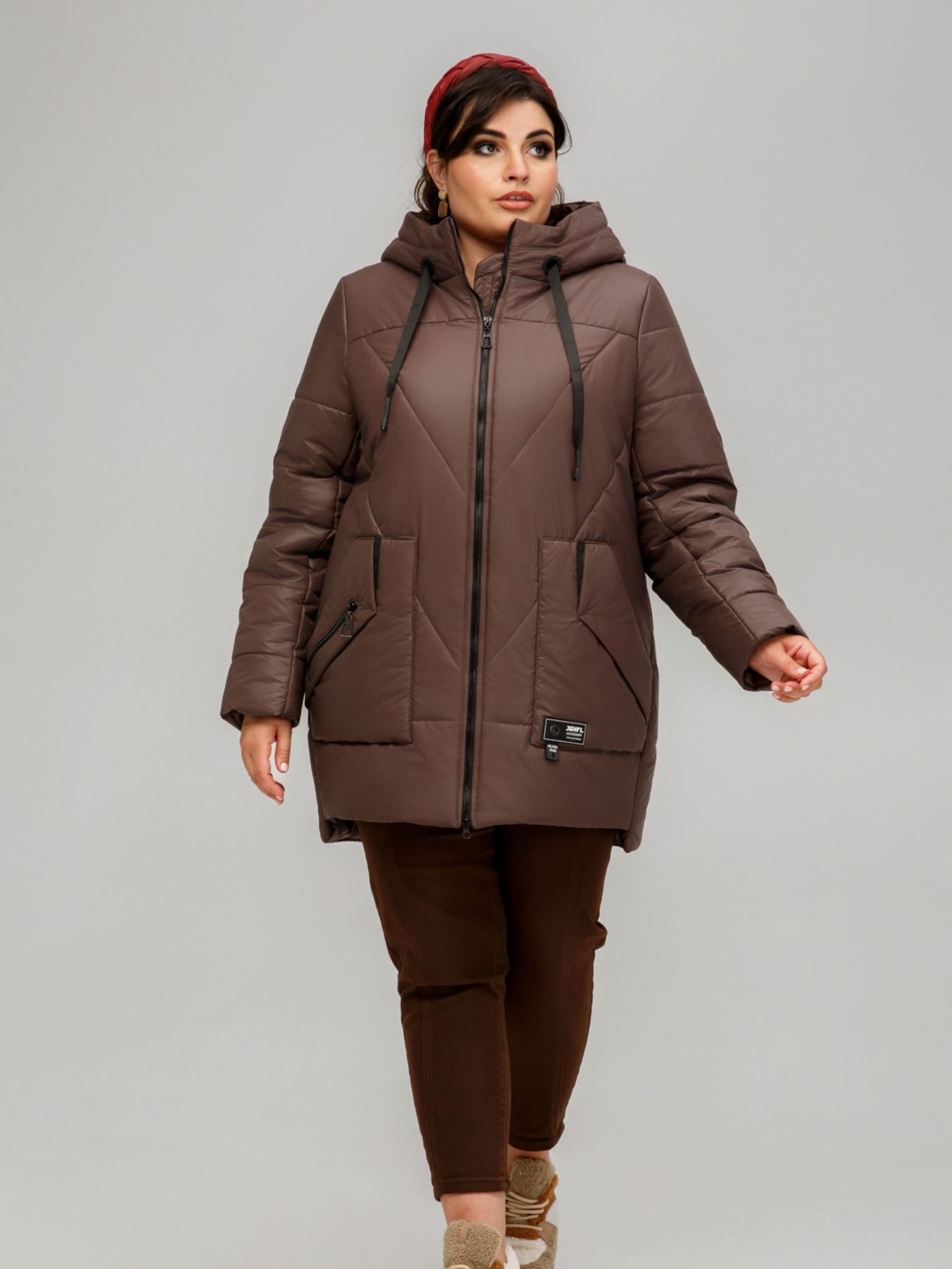 Демисезонная куртка All Posa модель ap101510p-shokolad Фото