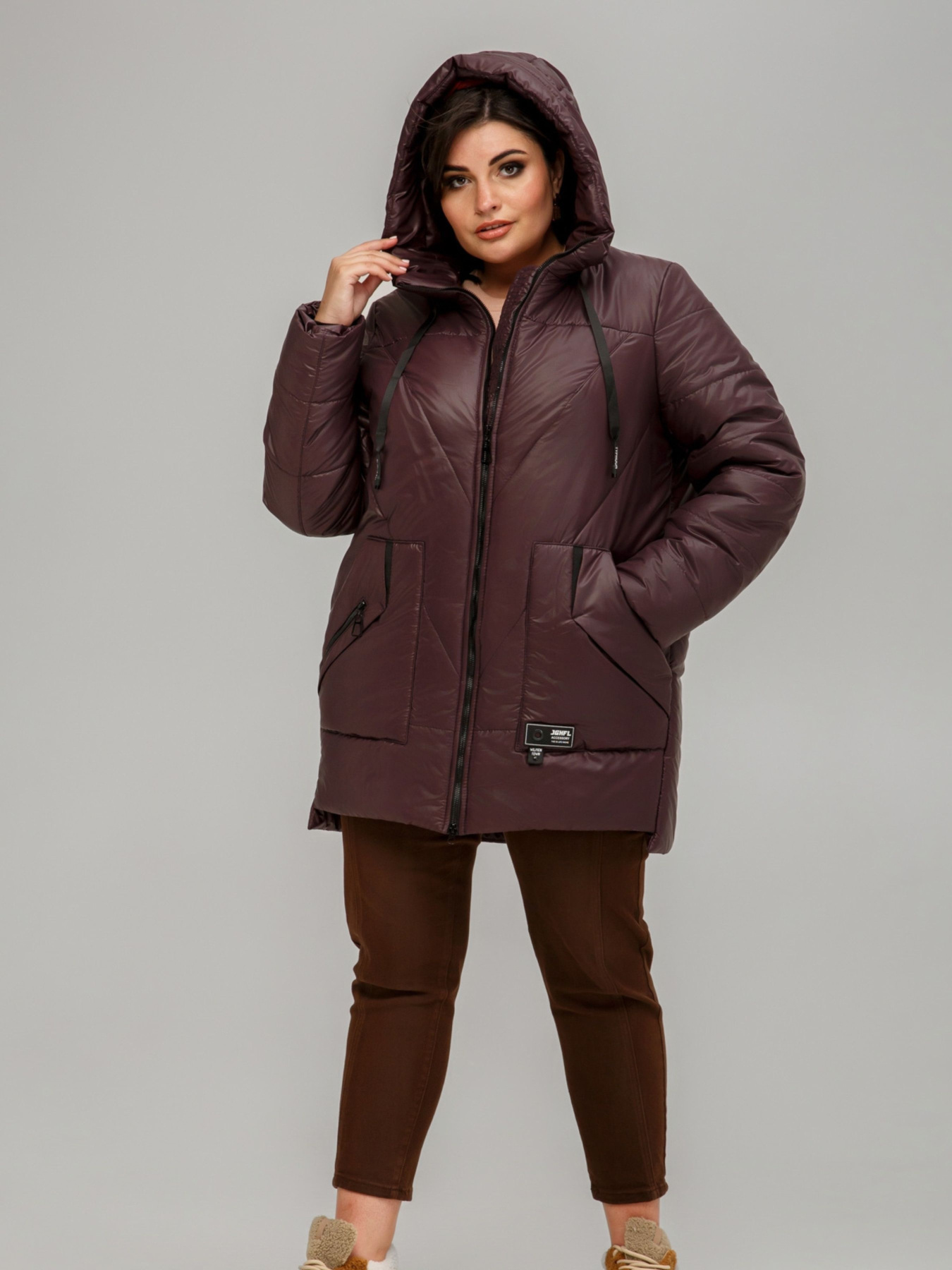 Куртки и дубленки All Posa модель ap101510p-burgund Фото