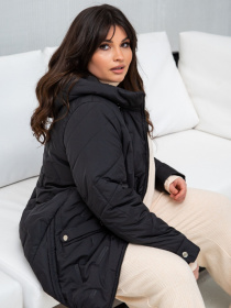 Демисезонная куртка All Posa модель ap101362p-chornij Фото