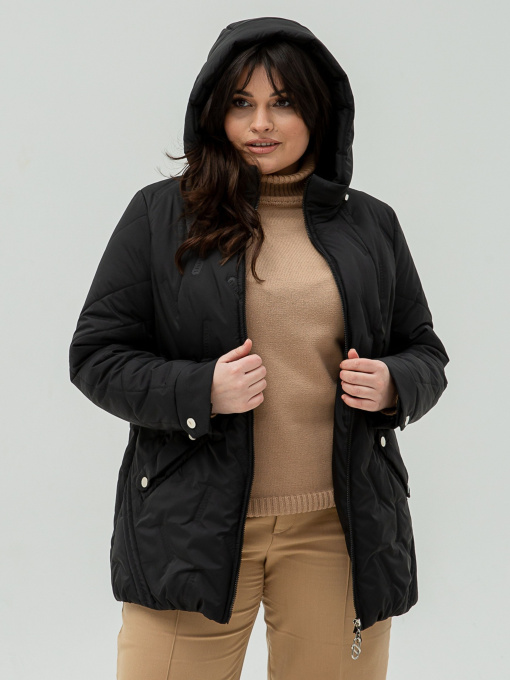 Демісезонна куртка All Posa модель ap101362p-chornij Фото