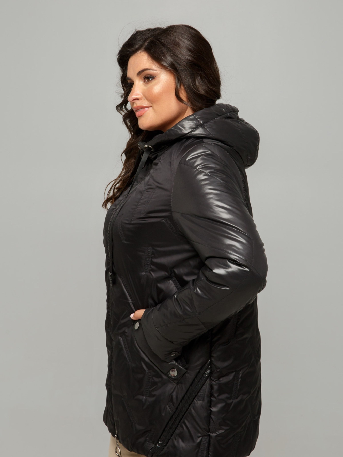 Демисезонная куртка All Posa модель ap101362p-chornij-blisk Фото