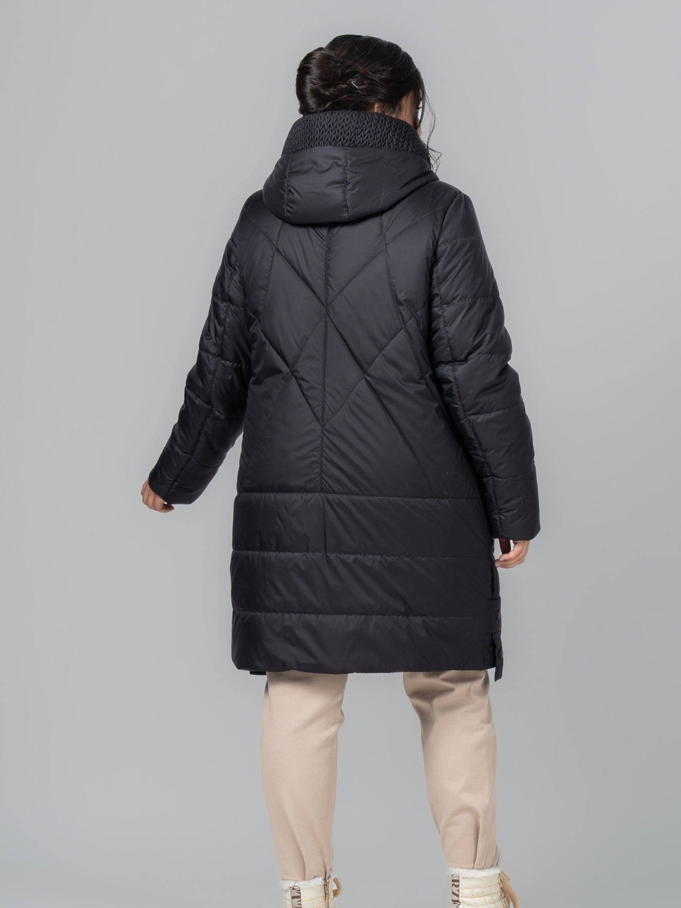 Зимова куртка All Posa модель ap102099p-baklazhan Фото