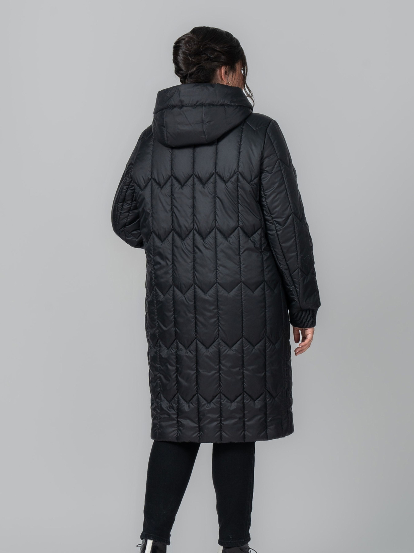 Зимняя куртка All Posa модель ap102096p-chornij-bezh Фото