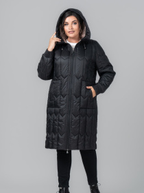 Зимова куртка All Posa модель ap102096p-chornij-bezh Фото