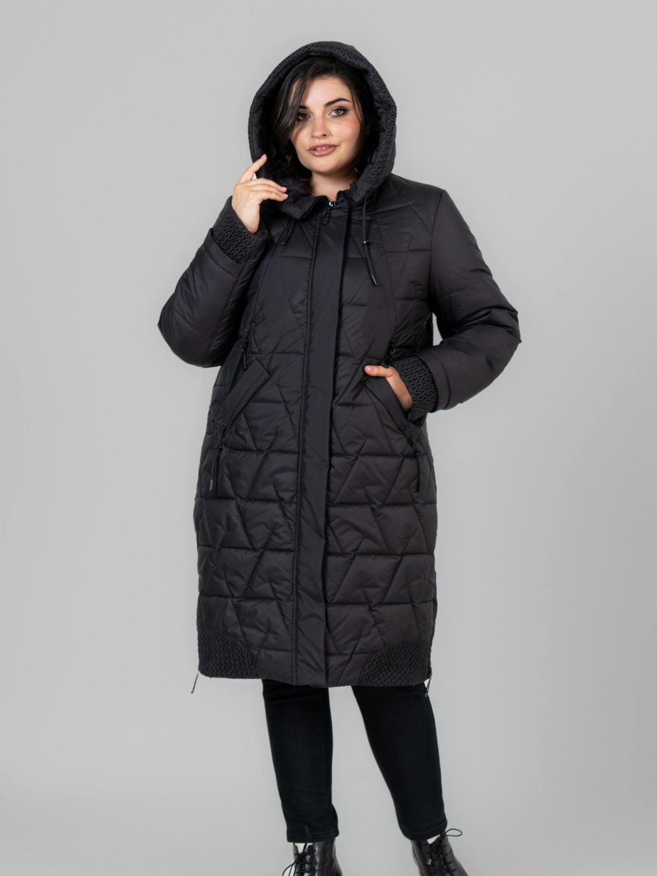 Зимняя куртка All Posa модель ap102027p-baklazhan Фото