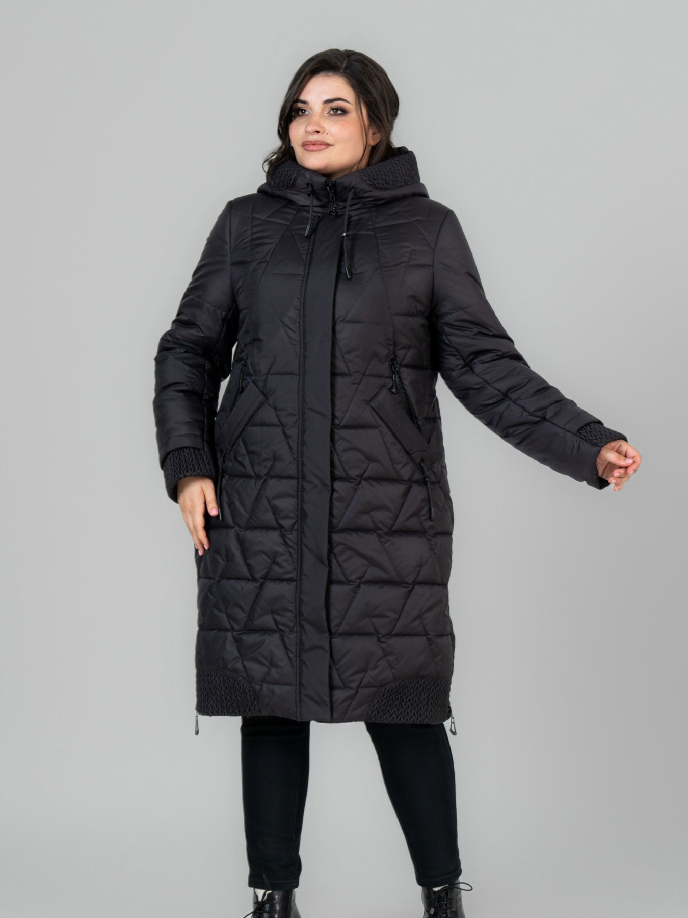 Зимняя куртка All Posa модель ap102027p-baklazhan Фото