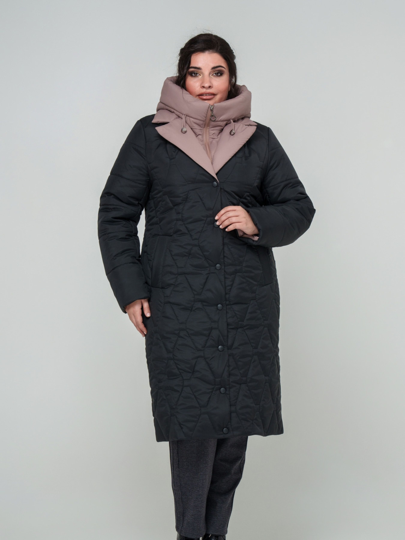 Зимова куртка All Posa модель ap101731p-chornij Фото