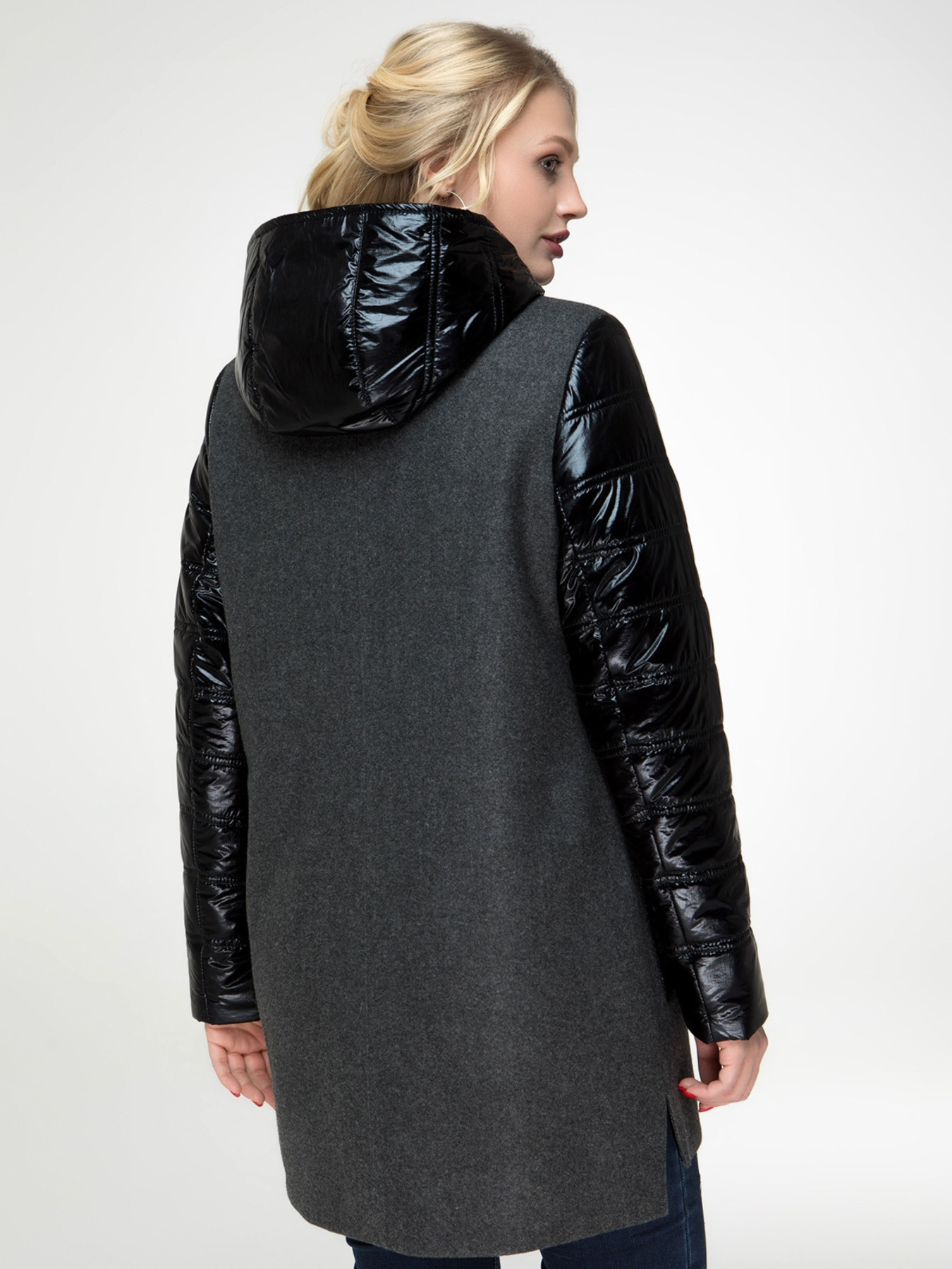 Пальто з утеплювачем All Posa модель ap1316-1p-temno-srij Фото