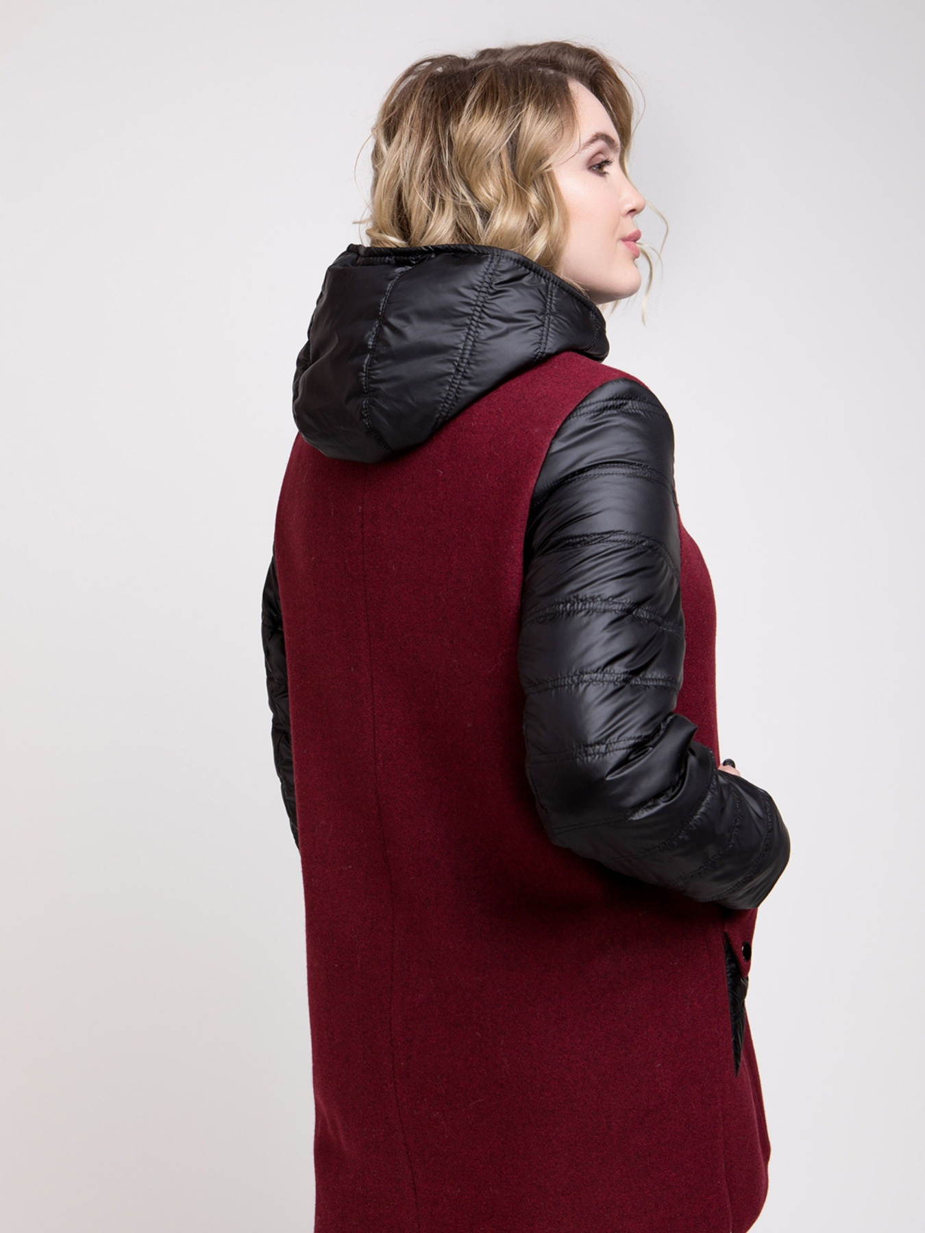 Пальто с утеплителем All Posa модель ap1316-1p-bordovj Фото