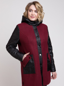Пальто з утеплювачем All Posa модель ap1316-1p-bordovj Фото