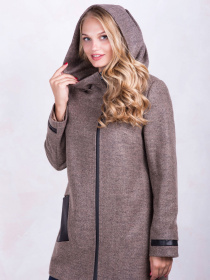 Пальто All Posa модель ap1197-3p-korichnevij Фото