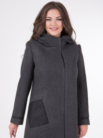 Пальто All Posa модель ap1197-3p-srij-smuzhka Фото