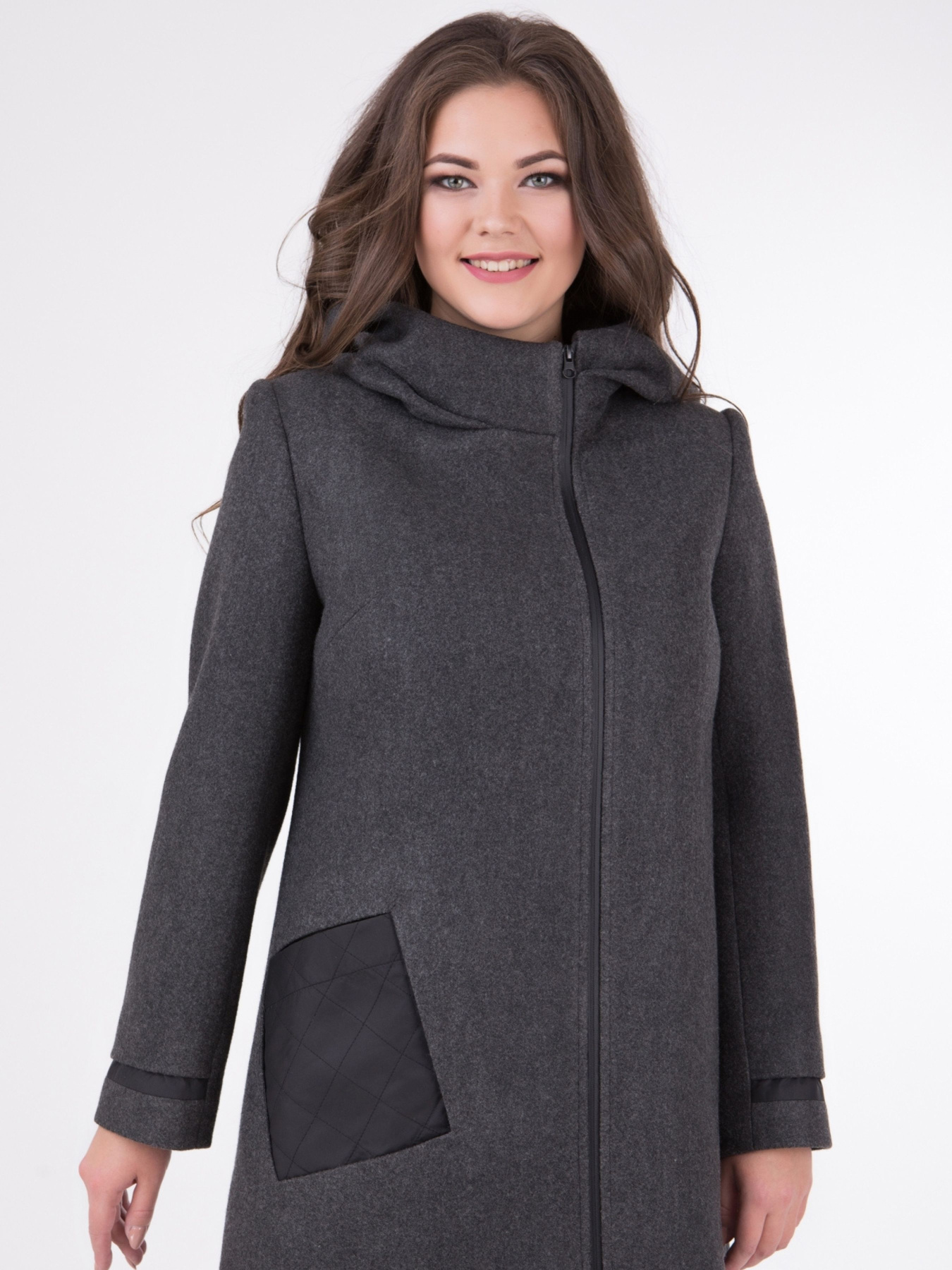 Пальто All Posa модель ap1197-3p-srij-smuzhka Фото