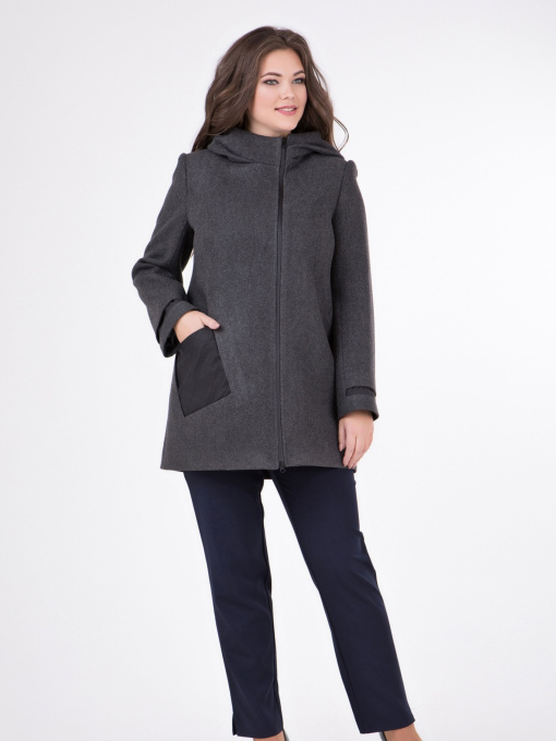 Пальта та плащі All Posa модель ap1197-3p-srij-smuzhka Фото