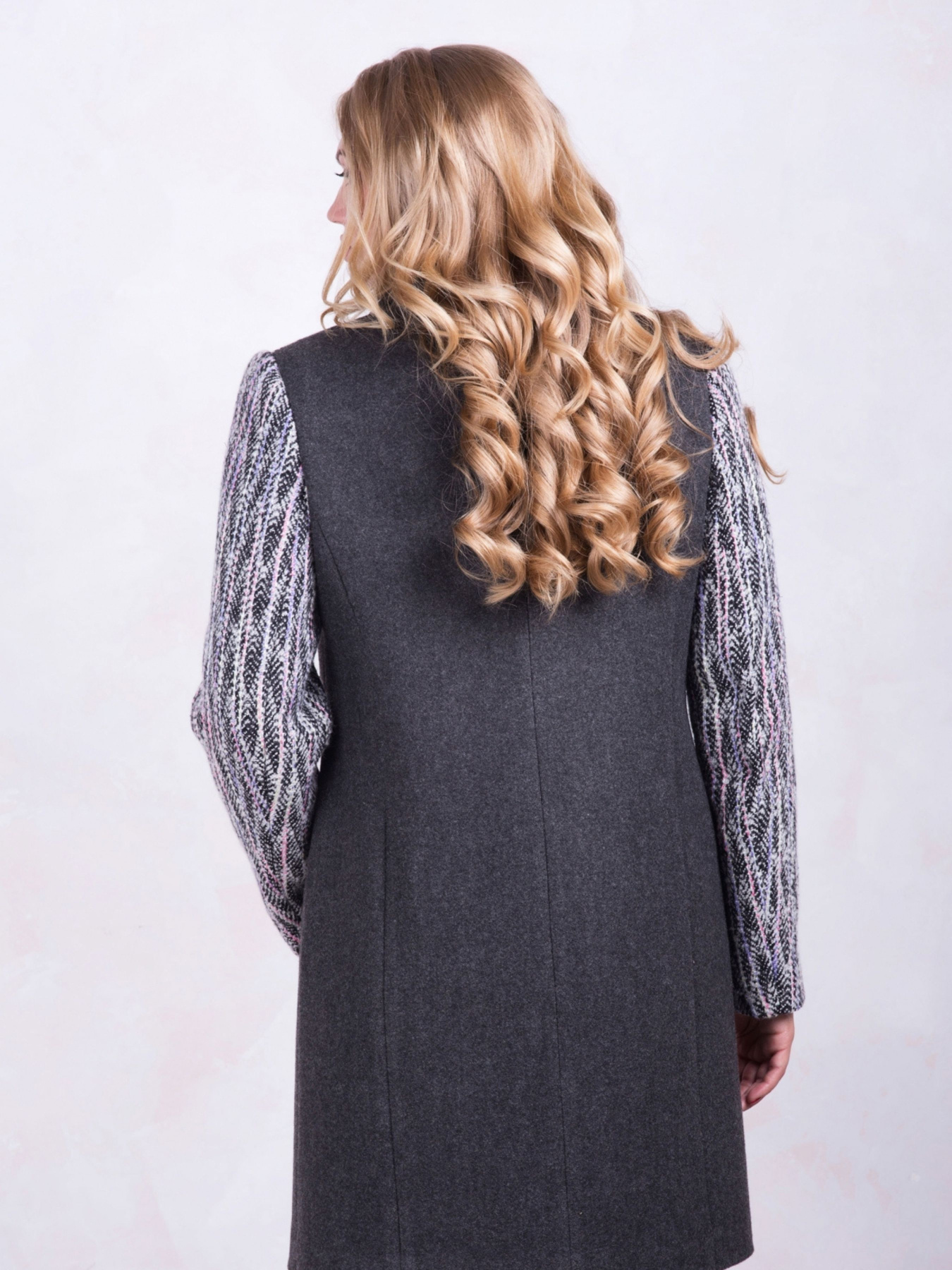 Пальто All Posa модель ap1196-1p-srij-smuzhka Фото