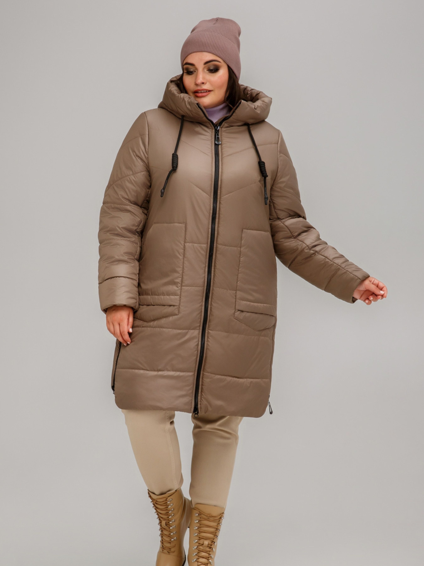 Демисезонная куртка All Posa модель ap1196-1p-bronza Фото