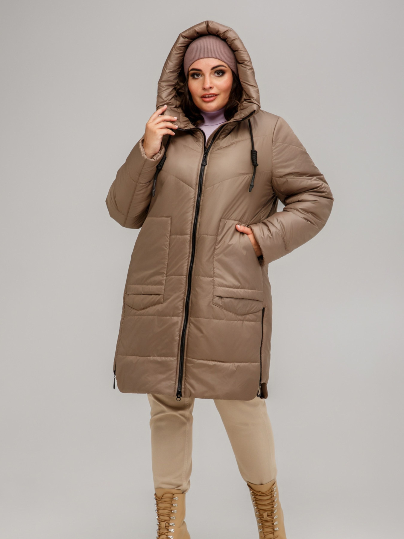 Демисезонная куртка All Posa модель ap1196-1p-bronza Фото