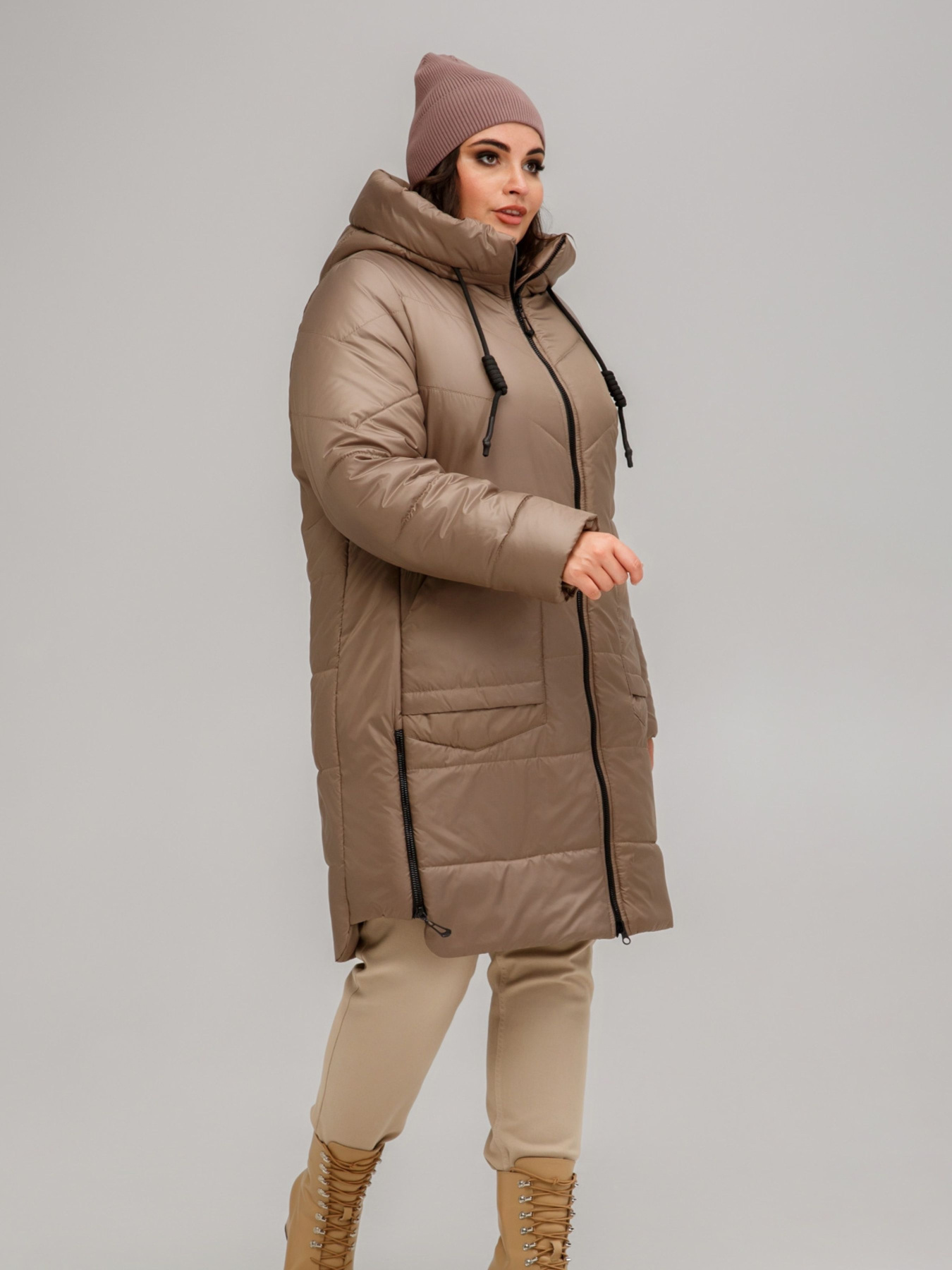 Демисезонная куртка All Posa модель ap1196-1p-bronza Фото
