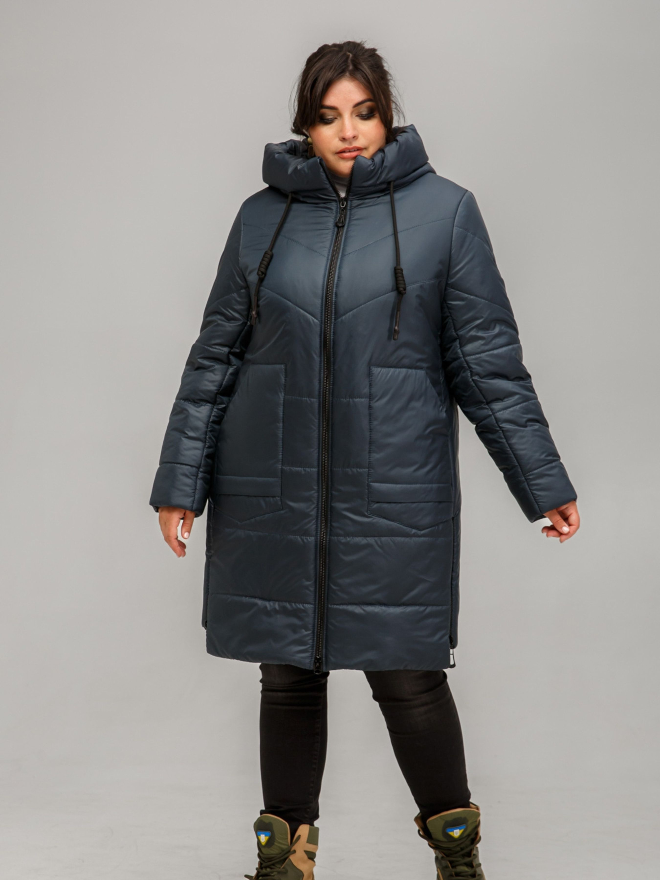 Демисезонная куртка All Posa модель ap1196-1p-temno-bryuzovij Фото