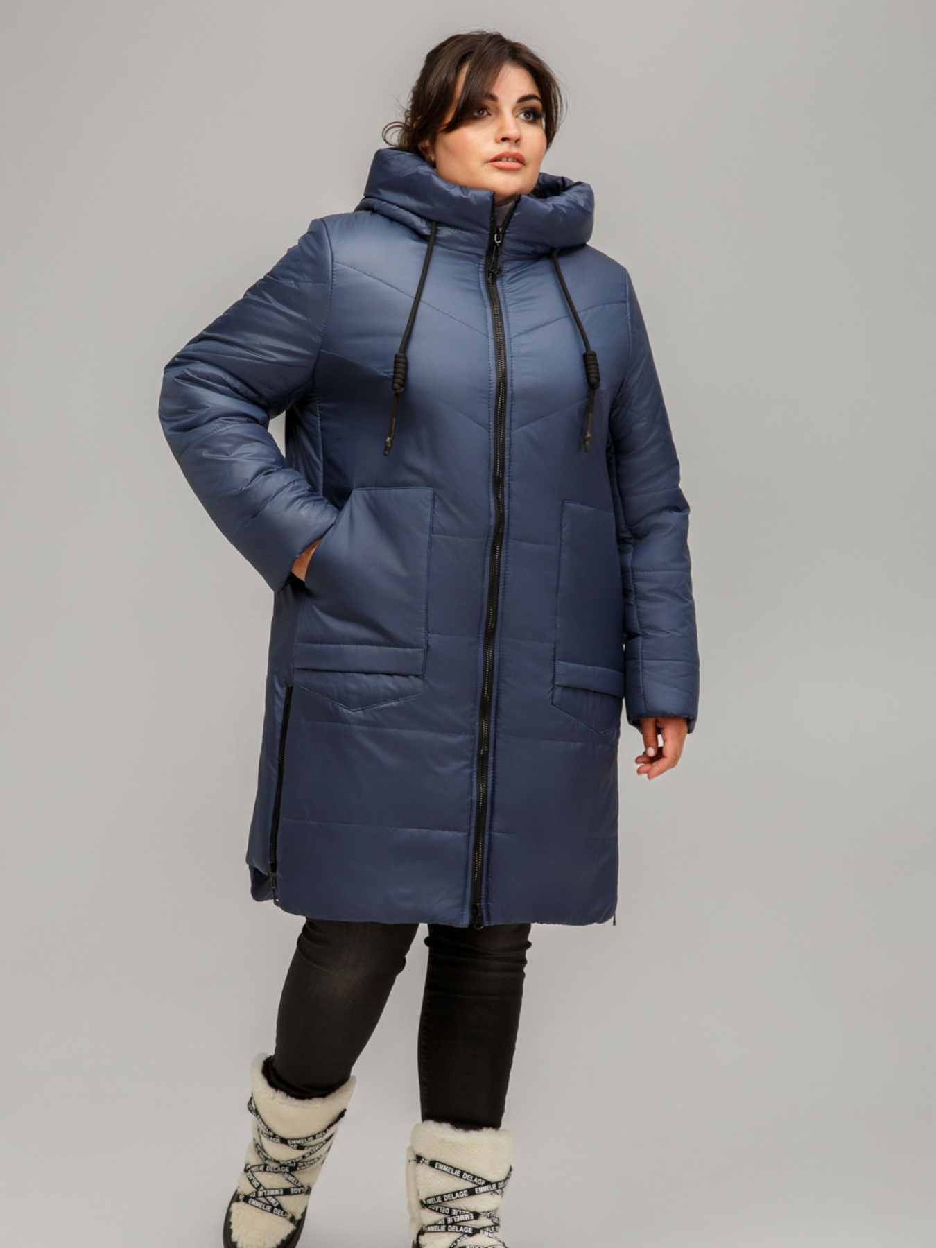 Демисезонная куртка All Posa модель ap1196-1p-temno-sinj Фото