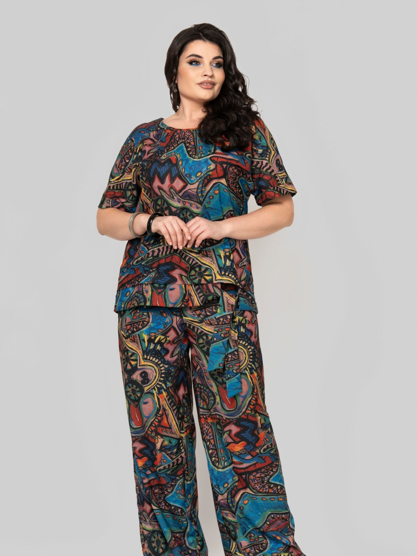 Костюм All Posa Комплект (туніка+штани) модель ap102370p-abstrakcq Фото