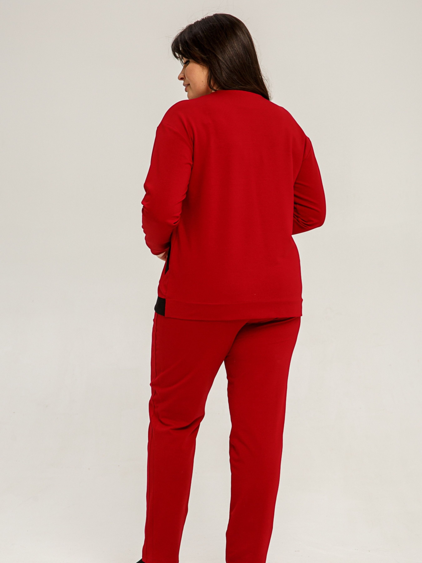 Повседневный костюм All Posa Комплект (кофта+штани) модель ap101452p-bordo Фото