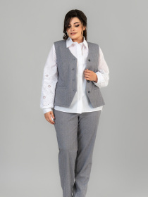 Жилет класичний All Posa модель ap102054p-srij Фото