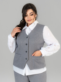 Жилет класичний All Posa модель ap102054p-srij Фото