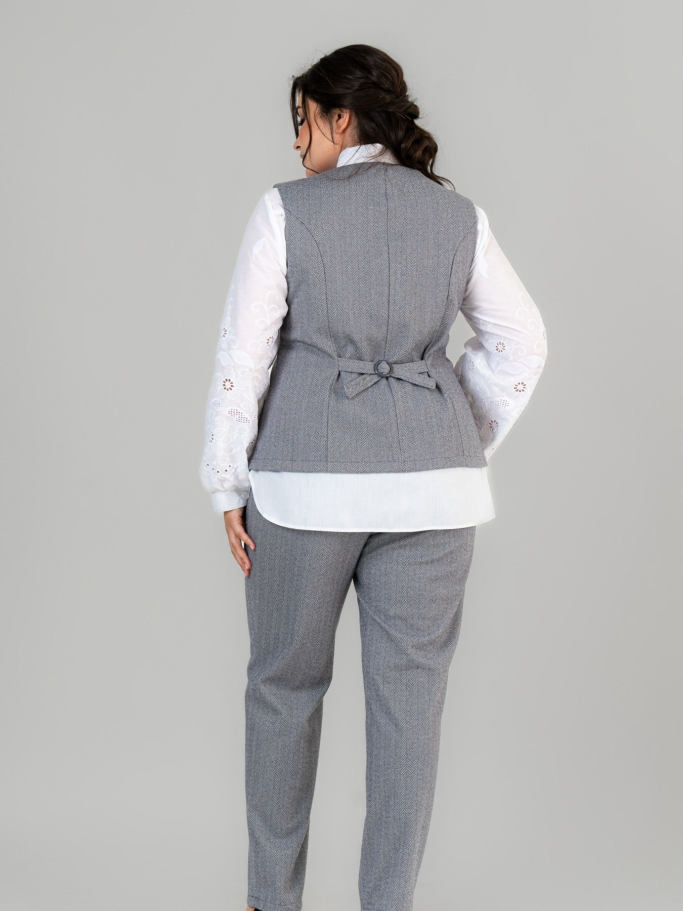 Класичний жилет All Posa модель ap102054p-srij Фото