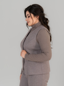 Жилет класичний All Posa модель ap102054p-korichnevij Фото