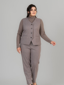 Классический жилет All Posa модель ap102054p-korichnevij Фото