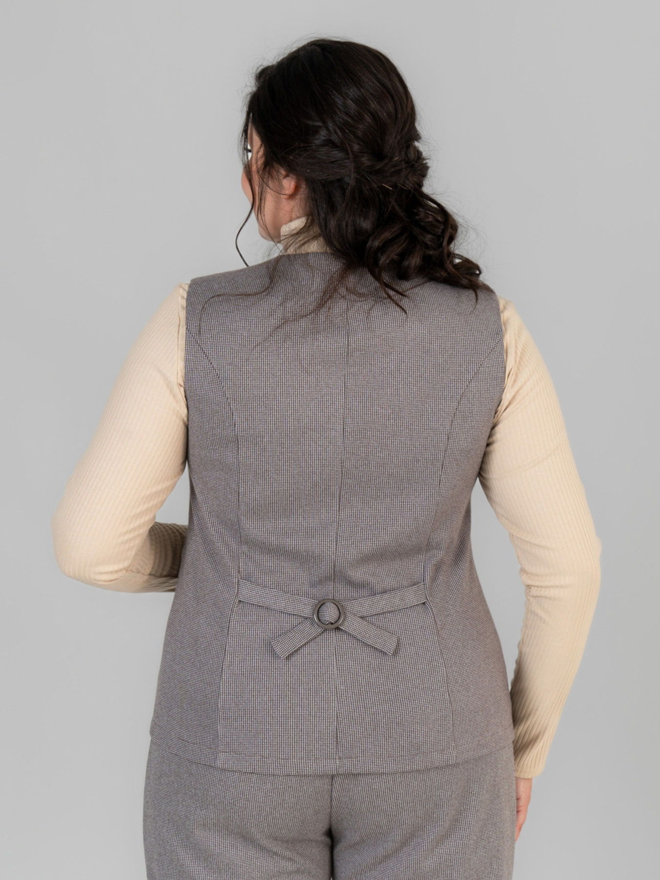 Жилет класичний All Posa модель ap102054p-kapuchno Фото