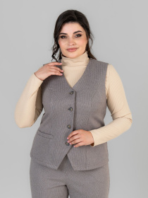 Жилет класичний All Posa модель ap102054p-kapuchno Фото