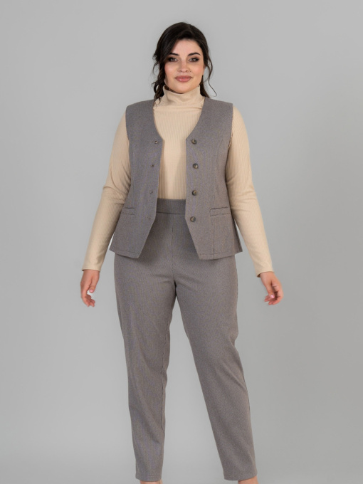 Классический жилет All Posa модель ap102054p-kapuchno Фото