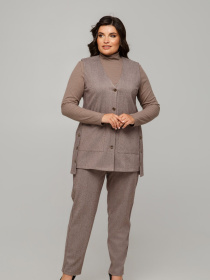 Классический жилет All Posa модель ap101670p-korichnevij Фото