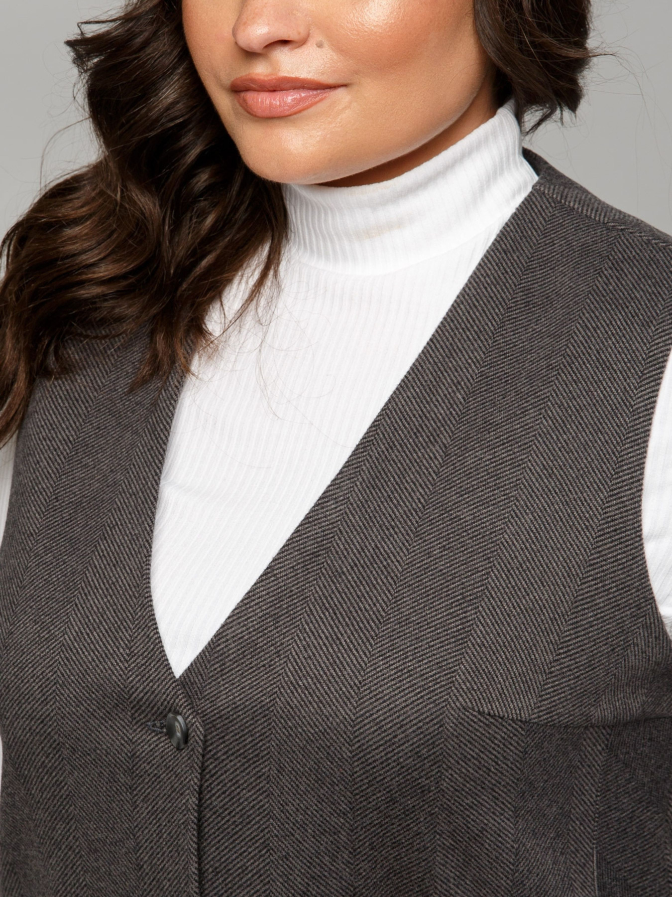 Жилет класичний All Posa модель ap101670p-graft Фото