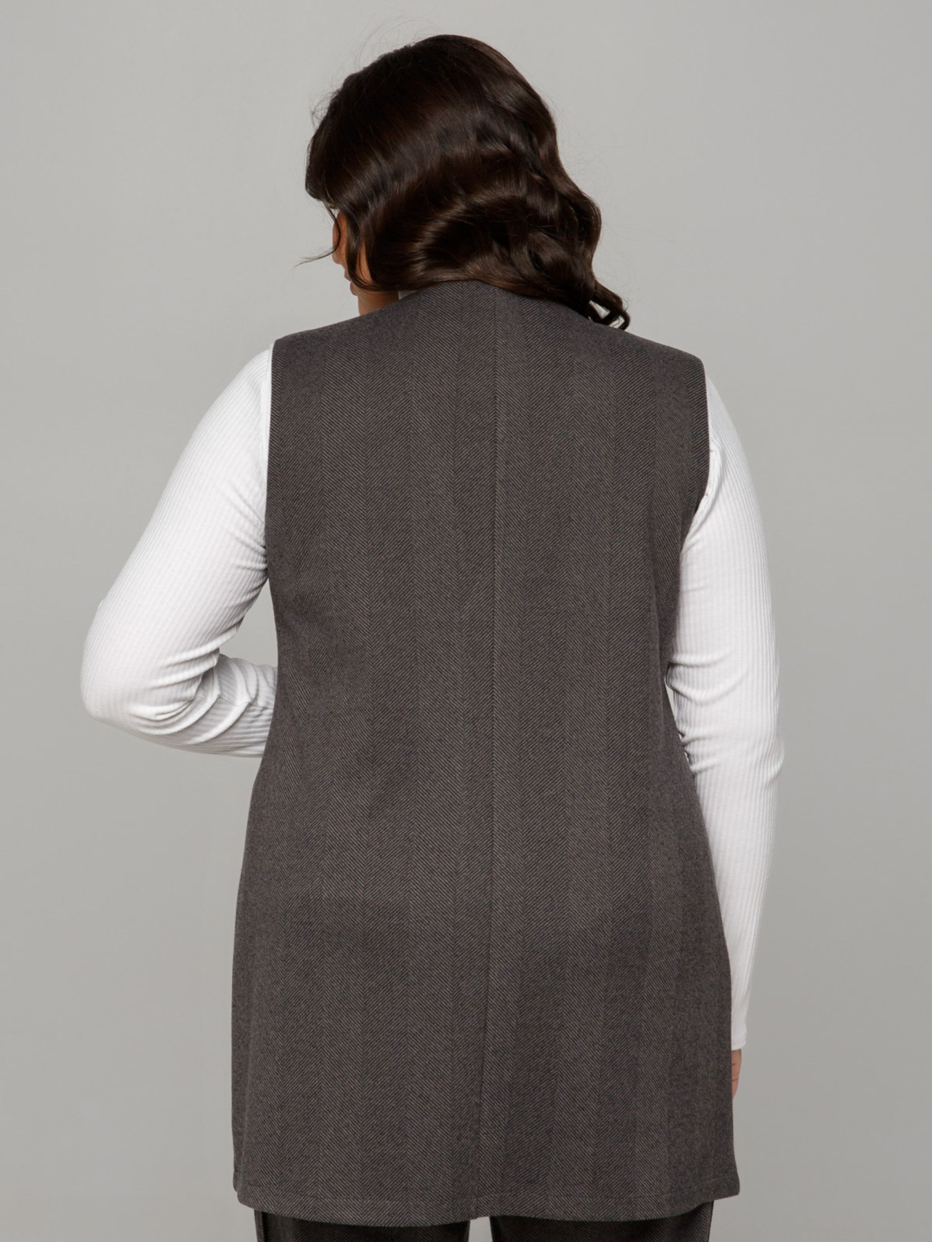 Жилет класичний All Posa модель ap101670p-graft Фото