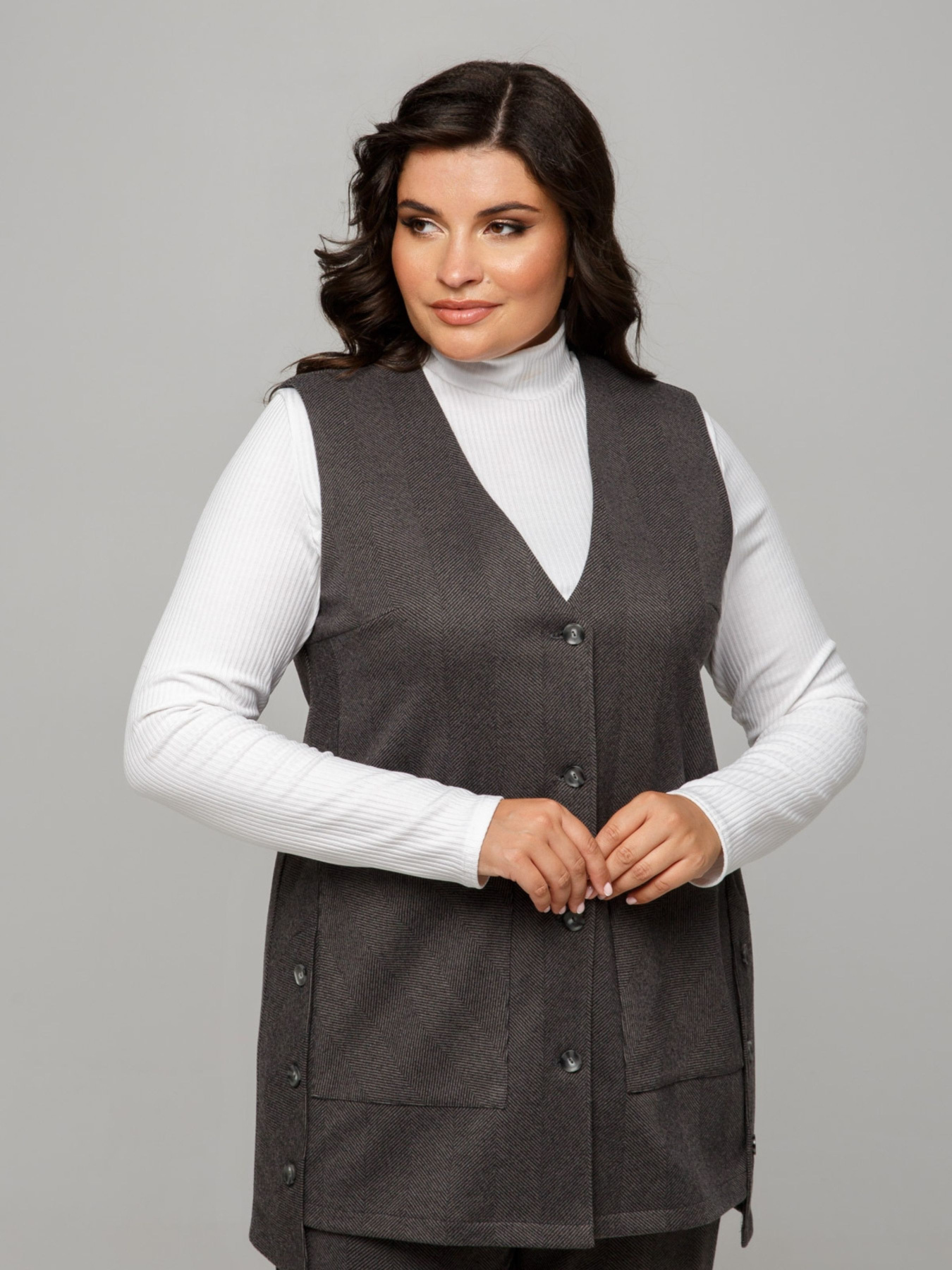 Классический жилет All Posa модель ap101670p-graft Фото