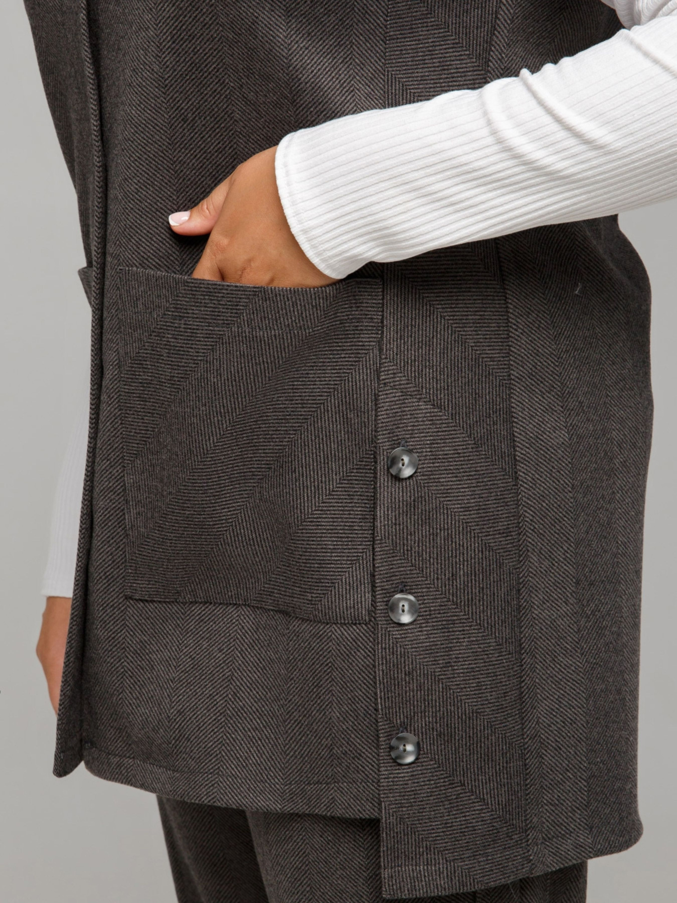 Классический жилет All Posa модель ap101670p-graft Фото