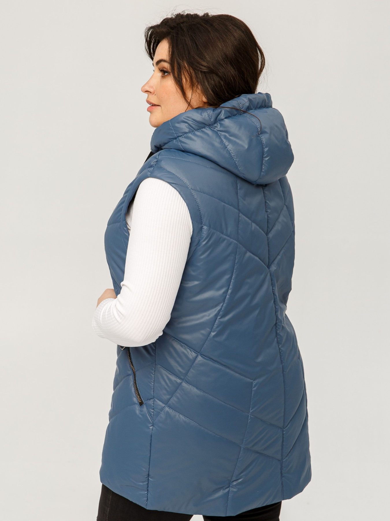 Жилет с утеплителем All Posa модель ap101436p-dzhins Фото