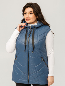 Жилет с утеплителем All Posa модель ap101436p-dzhins Фото