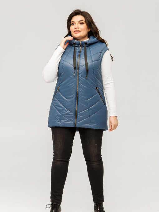 Утепленный жилет All Posa модель ap101436p-dzhins Фото