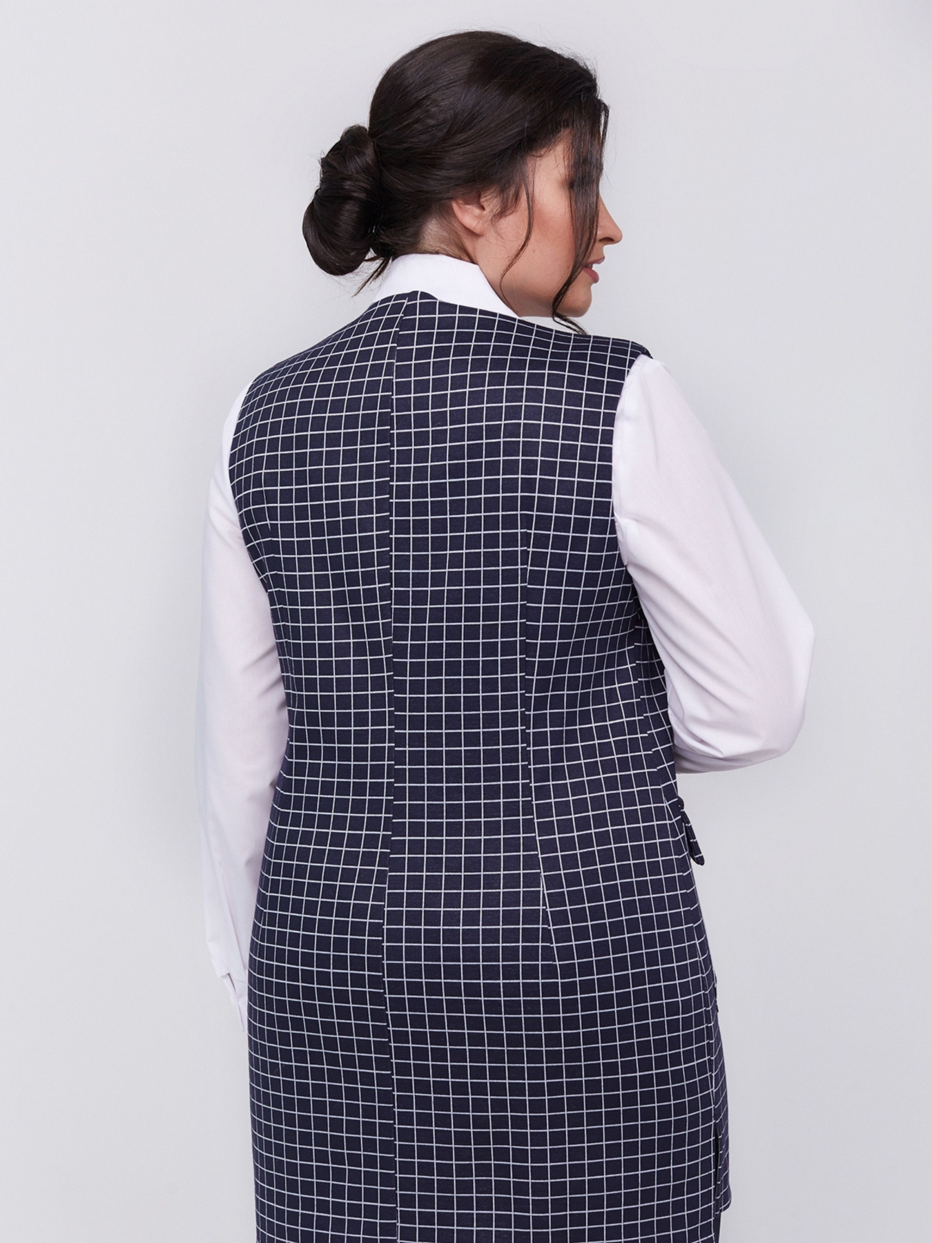 Жилет класичний All Posa модель ap100878p-sinj Фото