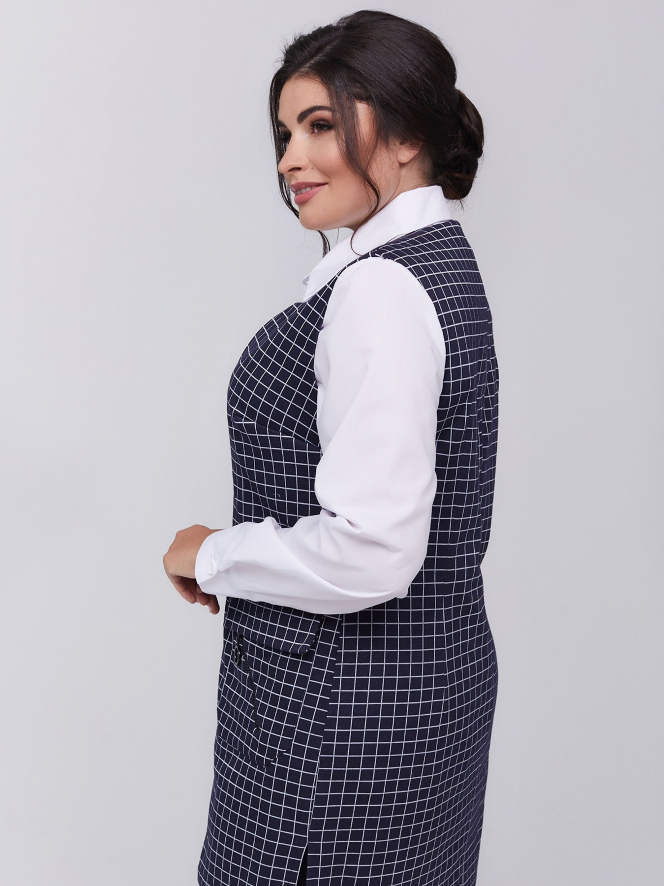 Классический жилет All Posa модель ap100878p-sinj Фото