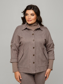 Жакет All Posa модель ap101675p-korichnevij Жакет All Posa модель ap101675p-korichnevij Фото