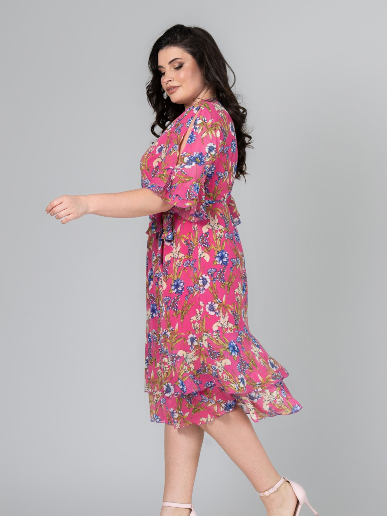 Сукня міді All Posa модель ap101842p-rozhevij Фото