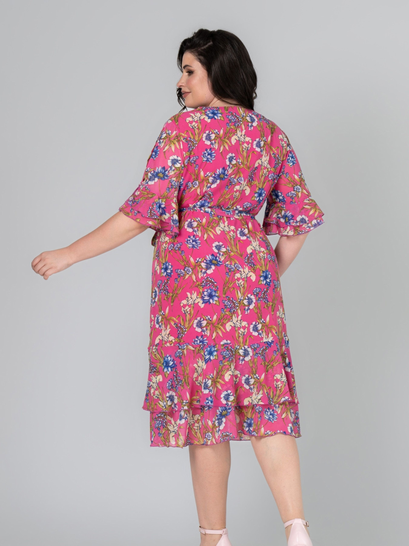 Сукня міді All Posa модель ap101842p-rozhevij Фото